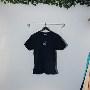 Teddy Fresh Black Embroidered Tee